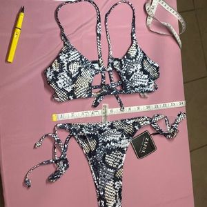 Zaful Snake skin design Bikini Set